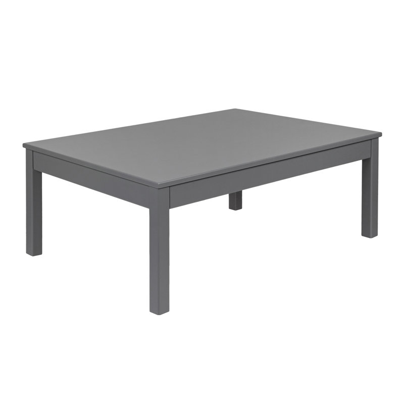 Rossy Solid Wood Coffee Table, 45cm H x 110cm L x 75cm W, in Grey