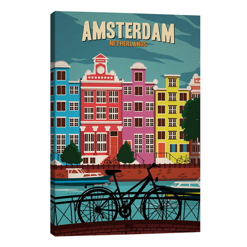 Amsterdam by IdeaStorm Studios - No Frame Print on Canvas, 66.04 cm H x 45.72 cm W x 1.91 cm D