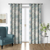Under The Sea  Ocean Cotton Grommet Top Drapery Panel Set of 2