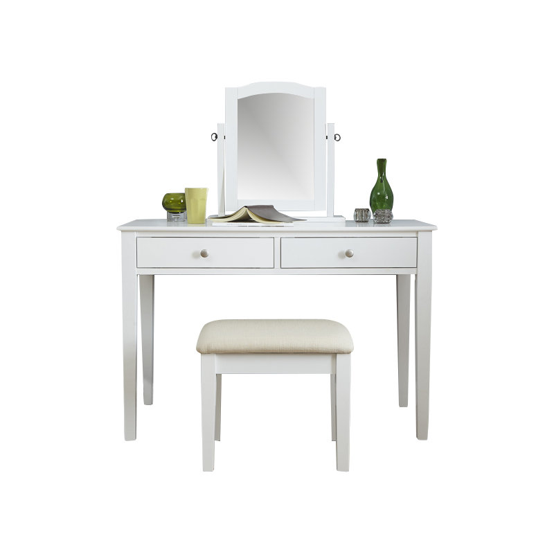 Arundel Dressing Table with Mirror, Brilliant White