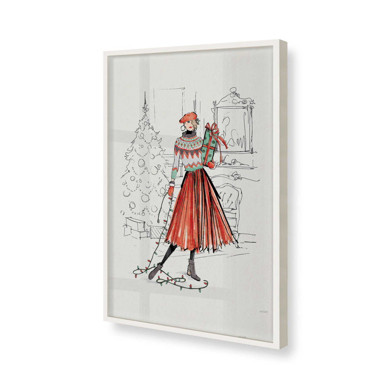 Cadre festif Fashionista I, Cadre opaque blanc, H 25 po x l 19 po