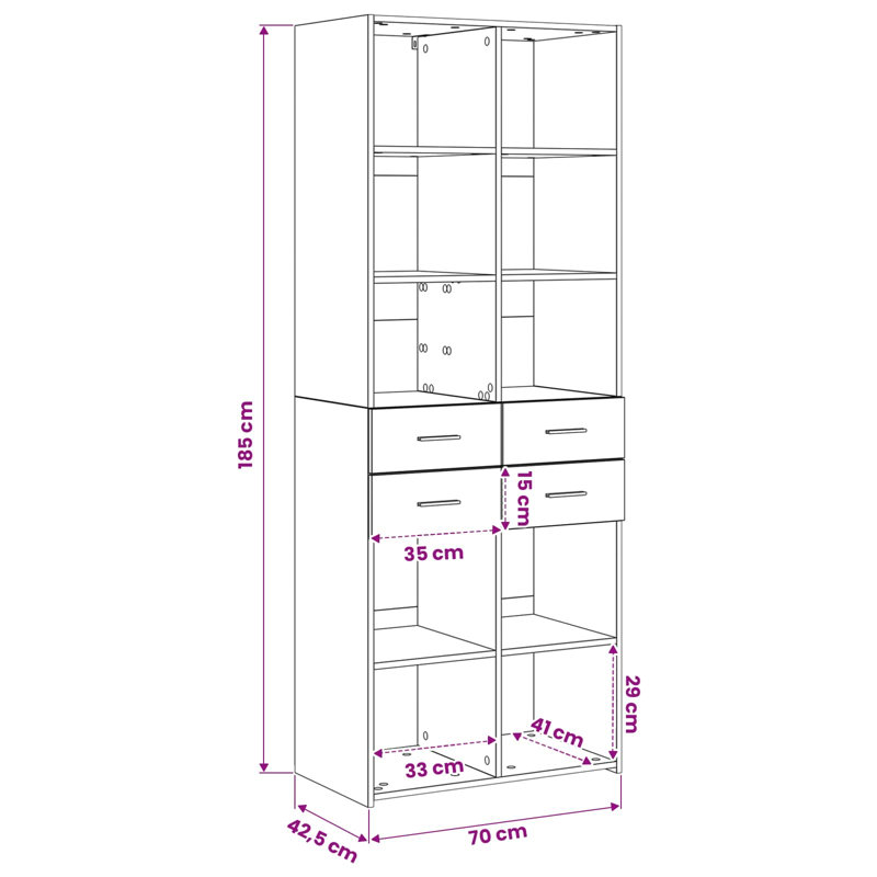 Bookcase, Black Oak