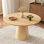 Tables de salle à manger de 43,31 pouces à piédestal rond avec base en bois, table de cuisine de style campagne moderne, table de salle à manger circulaire avec base en bois, table de cuisine et de salle à manger