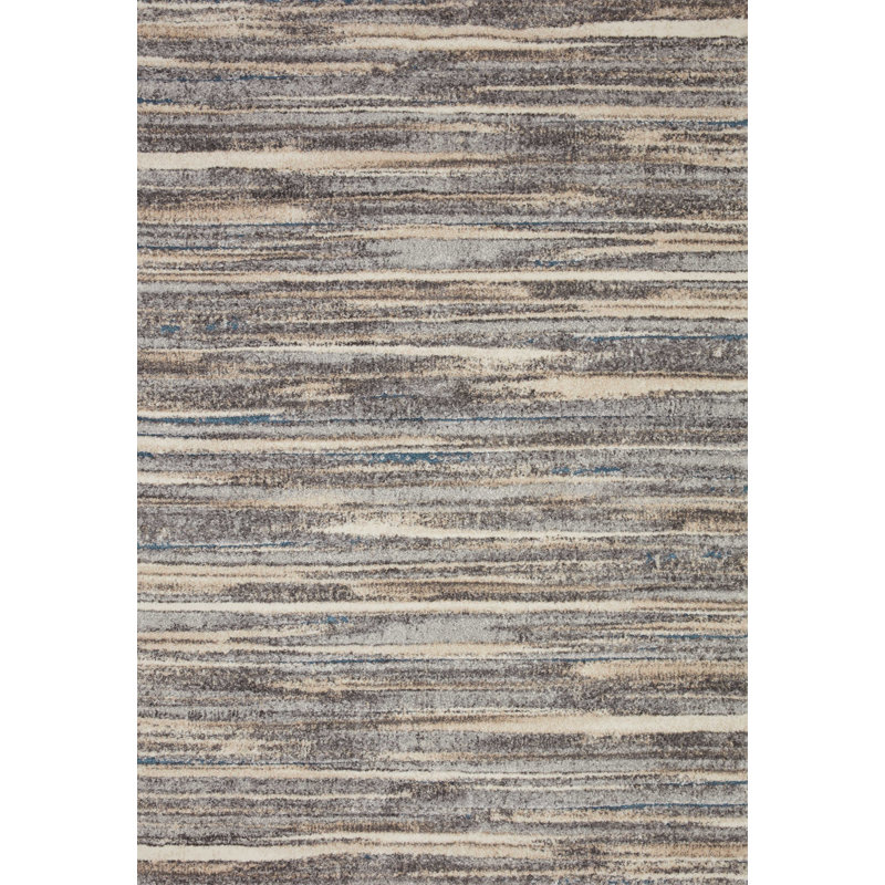 Tapis gris tissé à la machine Ballymena, Rectangle 7 pi 10 po x 10 pi 10 po
