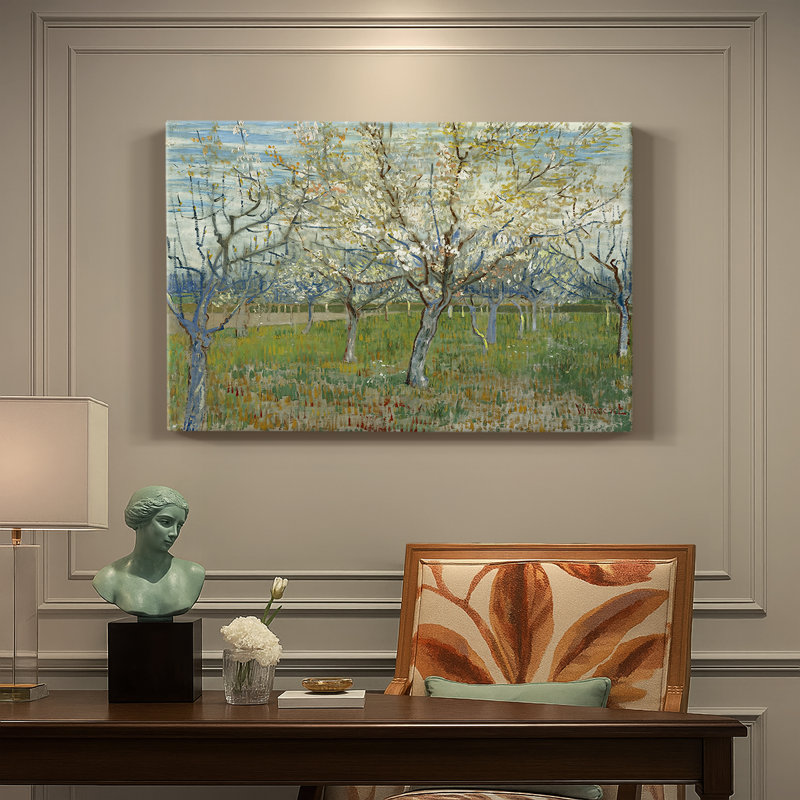 Le verger blanc-Vincent van Gogh-Toile tendue avec châssis-1888, 18 x 27