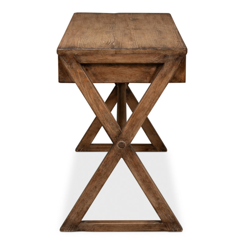 Kitchen Solid Wood Writing Desk, Brown