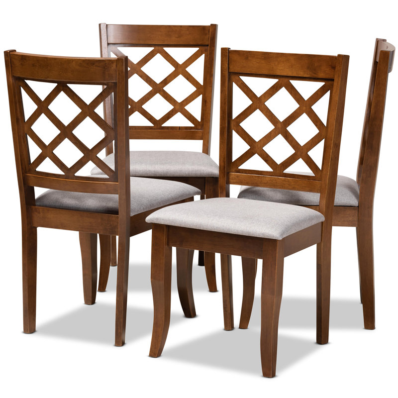 17.85'' H Upholstered Oak Side Chair