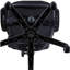 Chaise de bureau pivotante noire avec accoudoirs