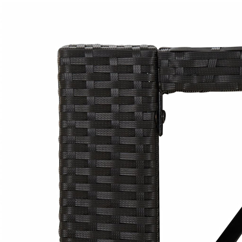 Lavel Rectangular Metal Outdoor Bar Table , cm W 80cm cm D, 110cm H x 105cm L x 80cm D, Black