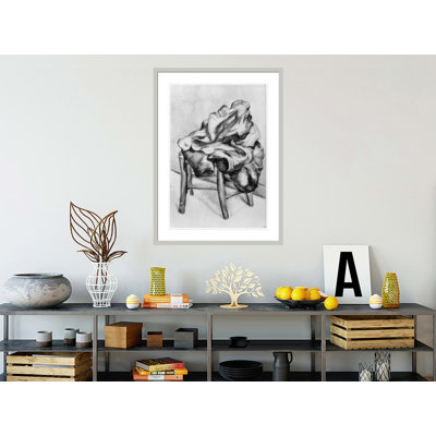 Drapery on a Chair by Paul Cézanne -Framed Giclee Print