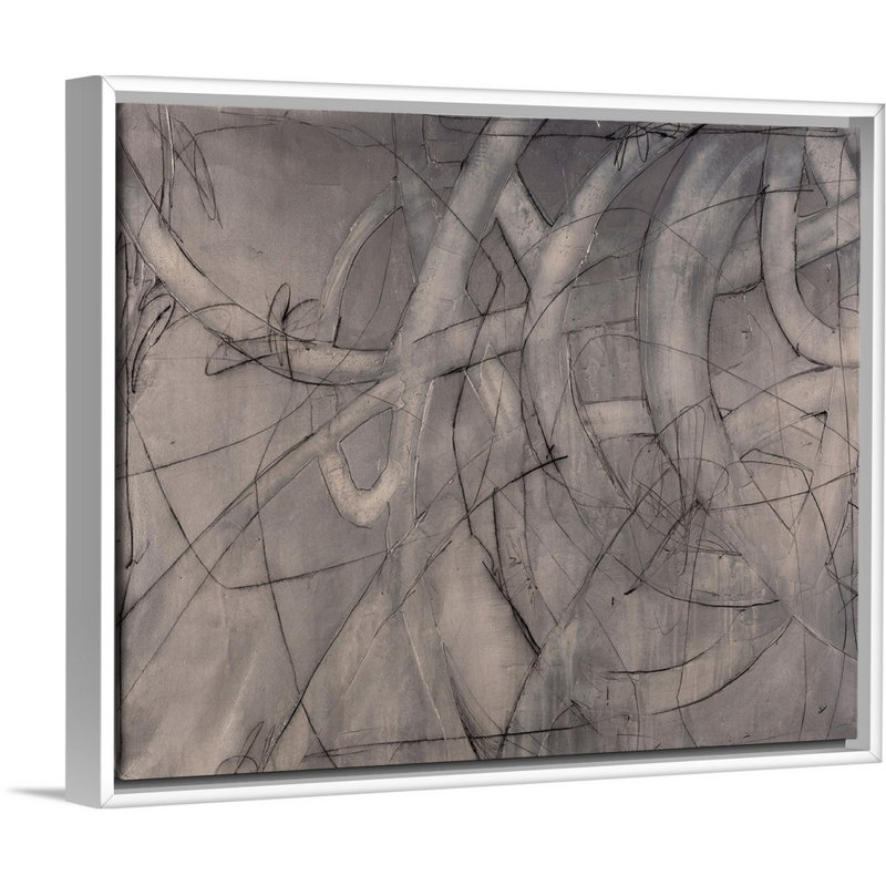 Impression d’art graphique sur toile, Cadre flottant blanc, H 18 po x l 22 po x P 1,75 po