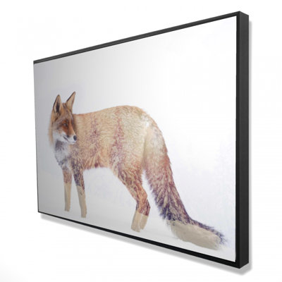 Forest And Fox Print On Canvas