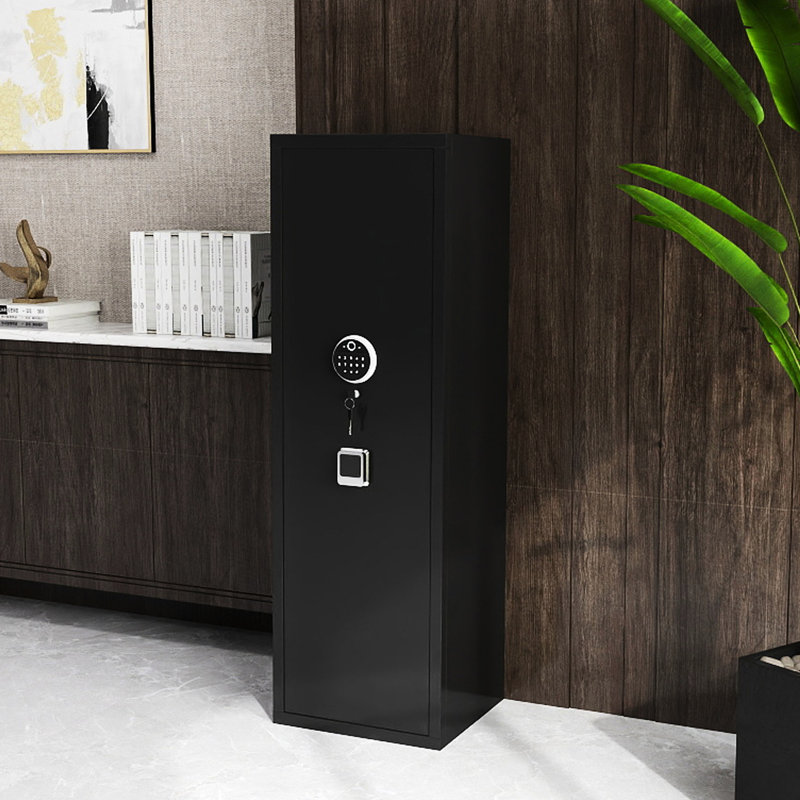 Coffre-fort électronique d'empreintes digitales pour un usage domestique - et, accès rapide, cloison amovible, sans assemblage, boîte électronique sécurisée noire,