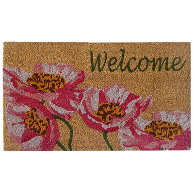 Non-Slip Floral Outdoor Doormat