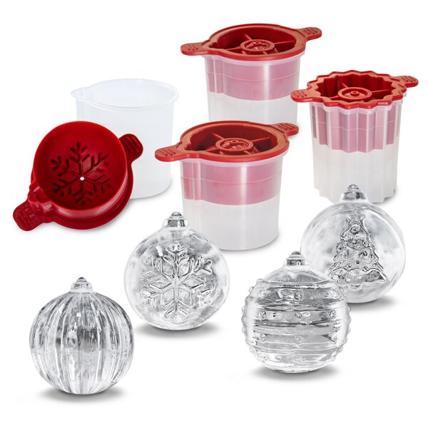 Christmas Ornament Ice Molds, Set of 2, for Making Leak-free, Slow-melting  Drink Ice for Whiskey, Spirits, Liquor, Cocktails, Soda & 