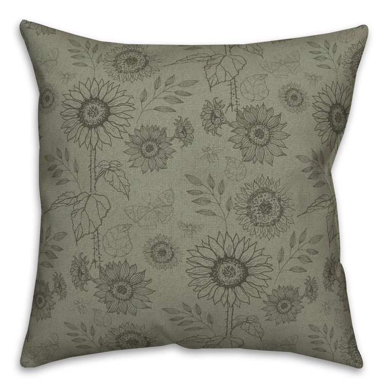 Coussin décoratif en polyester / mélange de polyester, Vert
