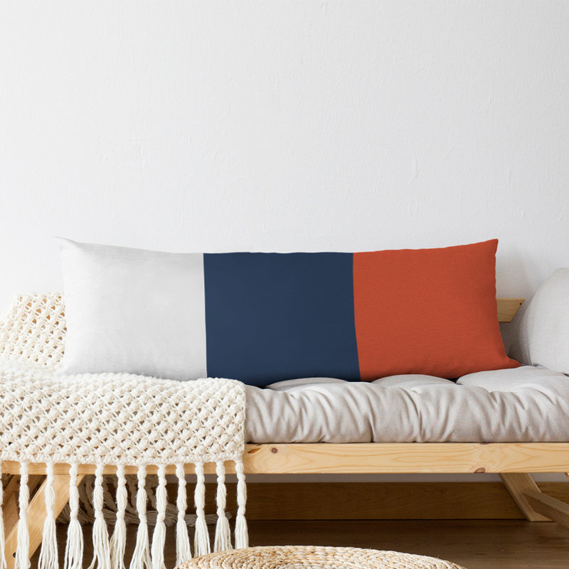 Polyester Medium Pillow, Alabama , Navy Middle/Orange