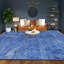 Tapis bleu foncé et bleu foncé noué à la main de haute qualité-64646307