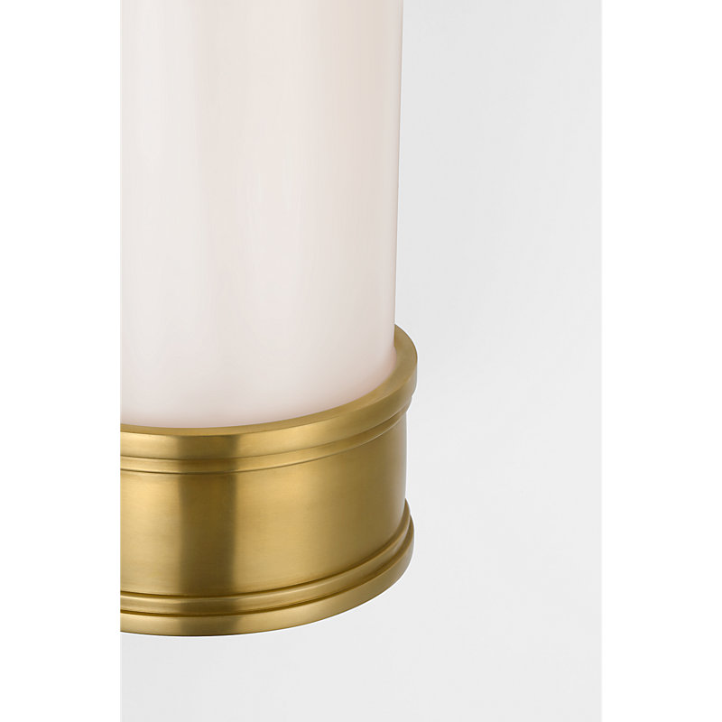 Chapman & Myers 1 - Light LED Flush Mounted Sconce, Antique-Burnished Brass, 12" H x 4.25" W x 3.75" D