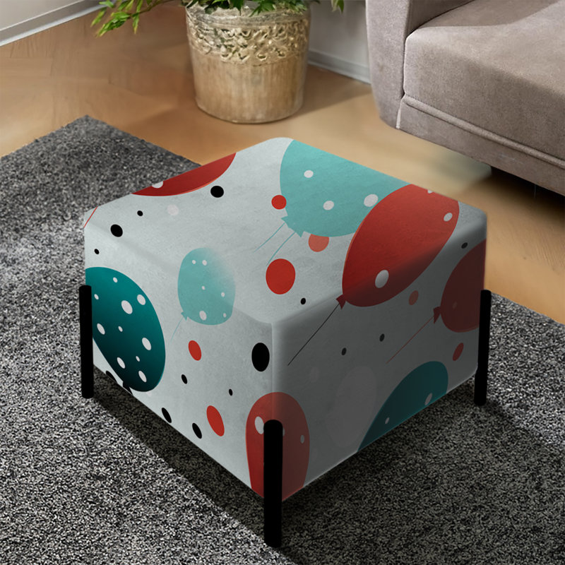 Playful Polka Dots - Repose-pieds carré à pois