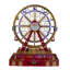 Grande roue de Noël de 20 po à lumières rouges et dorées avec musique des Fêtes