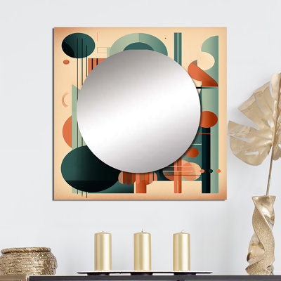 Leontxo - Modern Midcentury Square Mirror Wall Decor For Bedroom