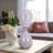 Decorative Glam Glass Hourglass Sculpture for Office Decor - Modern Object Accent for Bedroom Styling, Living Room Tabletop or Home Decoration - Pink-970907112-969638724