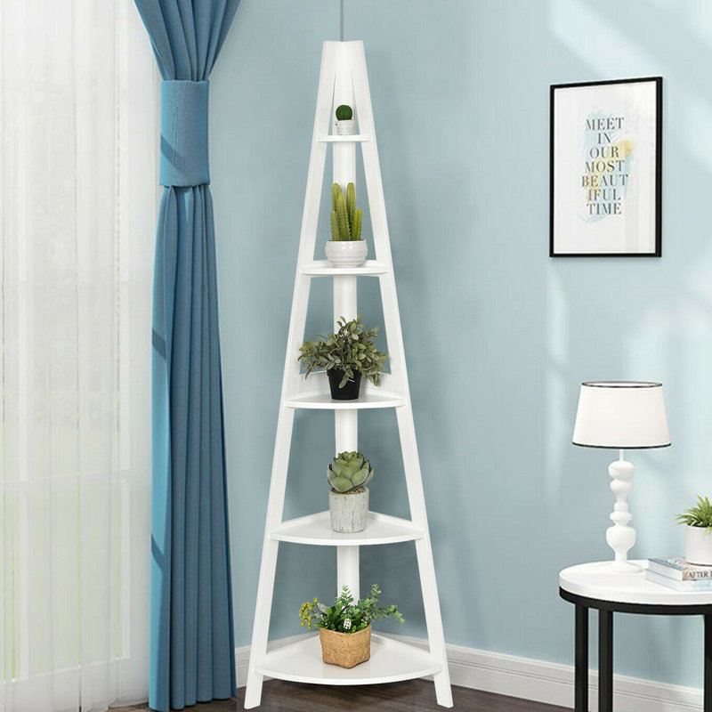 Rone 175cm H x 55cm W Corner Bookcase
