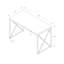 Bureau d'ordinateur, bureau personnel, ordinateur portable, travail, métal stratifié brun, contemporain, moderne-125902912