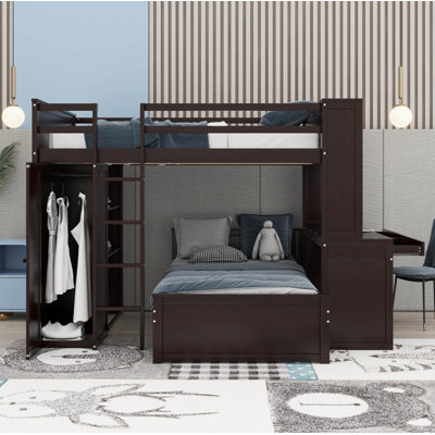 Hamood Kids Full Bunk Bed with Drawers