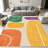 Green Orange Abstract Shapes carpet-easy to clean, machine-washable, soft and comfortable; suitable for door mats, kitchens, living rooms, bedrooms, corridors, and laundry areas. Easy to clean, durable carpet for home decoration.-1496005986