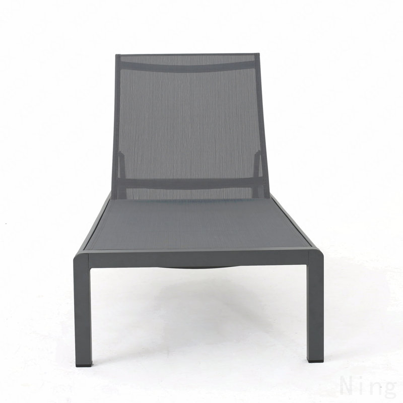 Chaise longue grise