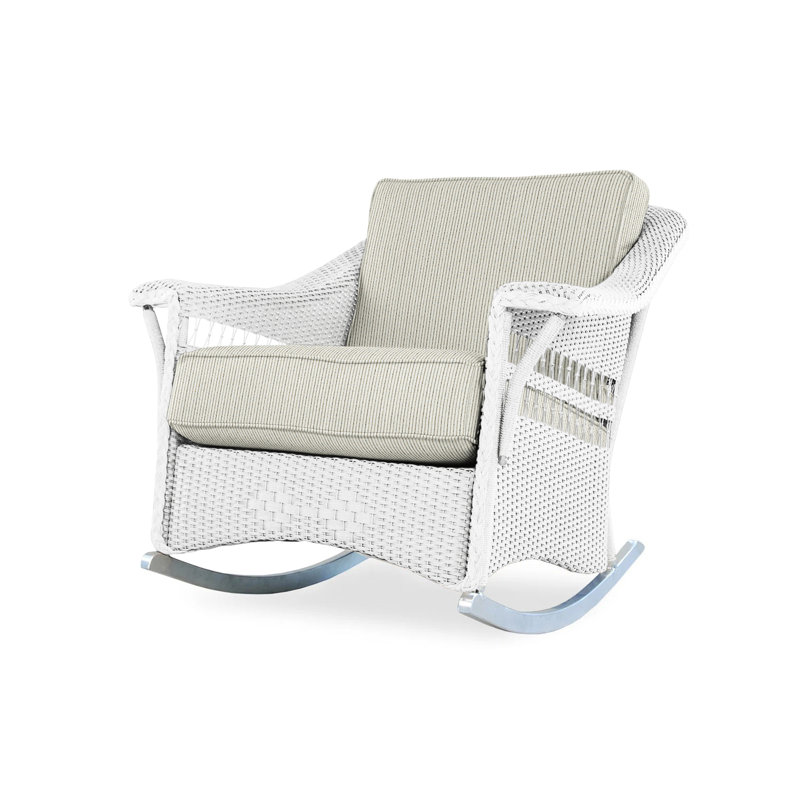 Nantucket Outdoor Rocker Chair, White, Demo Oatmeal