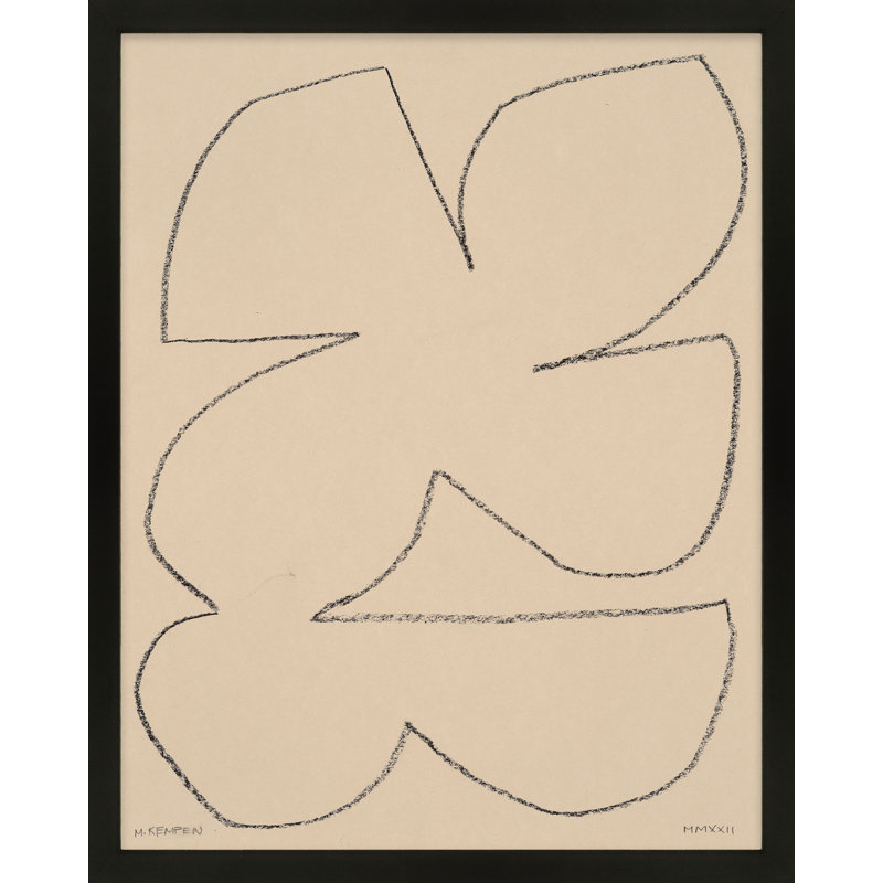 Outlines 4 Print by Michael Kempen, 25" H x 20" W x 1.25" D, Black 