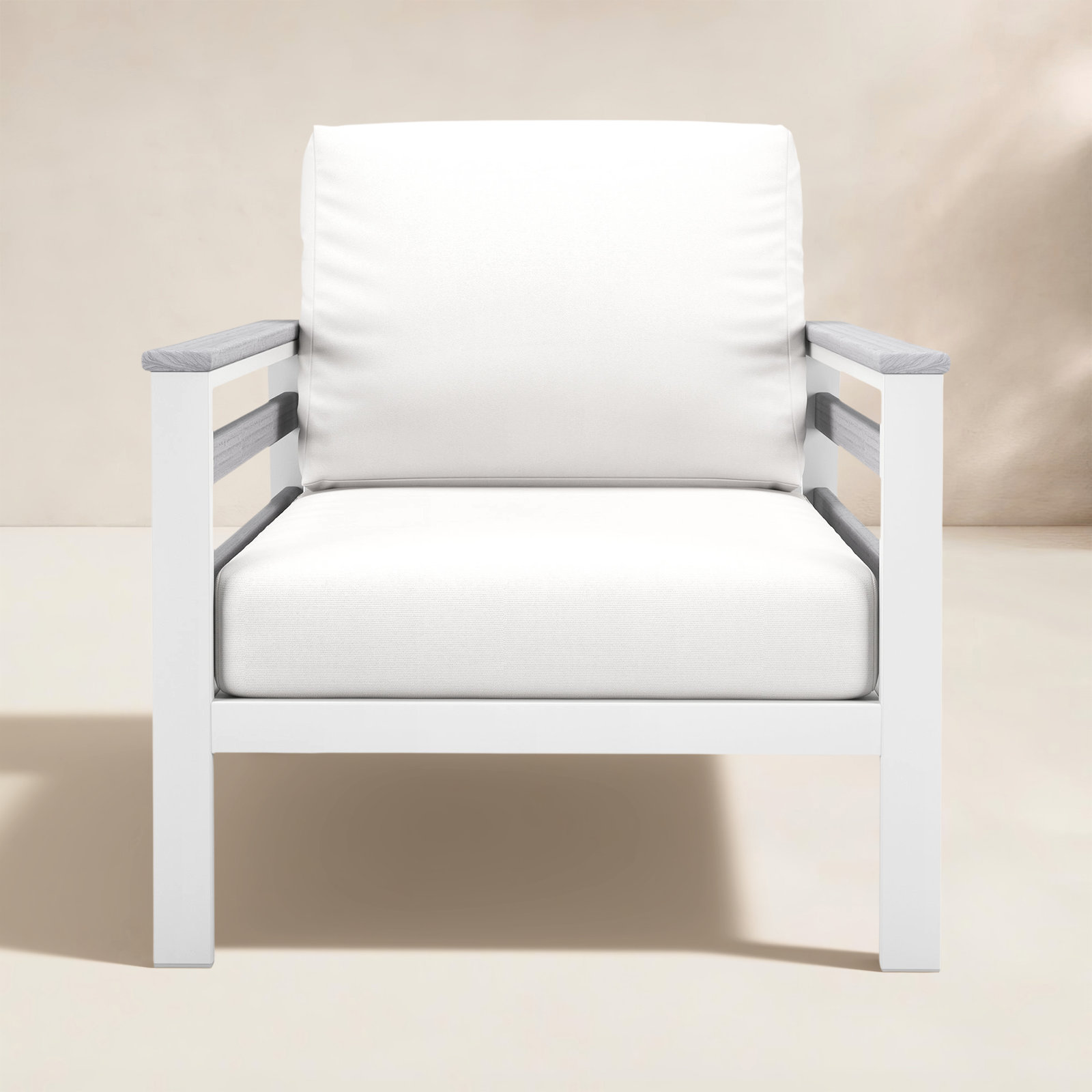 Townsend Sunbrella® Patio Lounge Chair, Canvas White