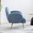 Modern  Accent Chair, Plush Sherpa Teddy Fabric Upholstered Armchair with Metal Legs, Mid-Century Inspired Living Room & Bedroom Chair, Comfortable Reading Chair for Home, Office or Lounge (Single Chair)-283137891