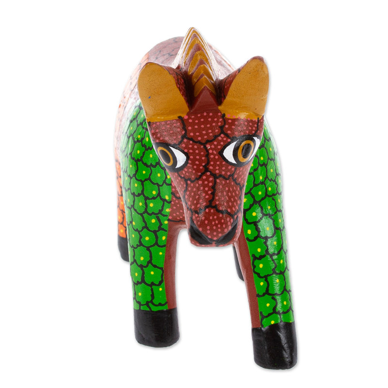  Handmade Delightful Donkey Wood Alebrije Figurine