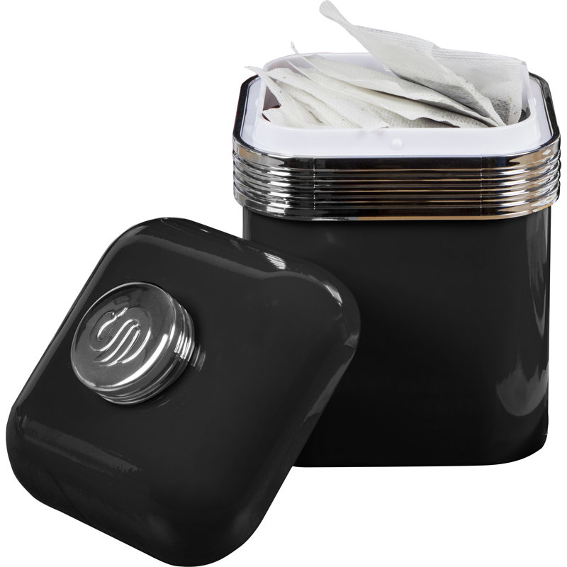 Swan Retro Kitchen Storage Canisters, Iron, 1 Litre, Black