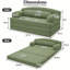 Canapé-lit pliable en velours côtelé, 2 en 1, gain de place, gris-vert-1960081659