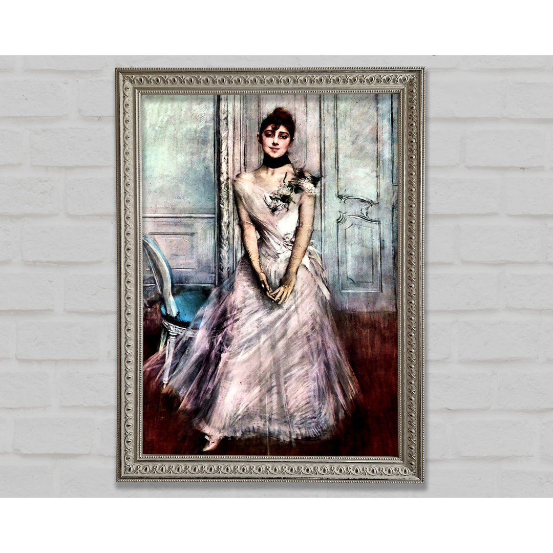 Silbernes Pastellbild von Giovanni Boldini - Einzelner Bilderrahmen Kunstdrucke