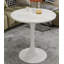 Table basse de 27,6 pouces blanche, table de salle à manger de style moderne Mid-Century