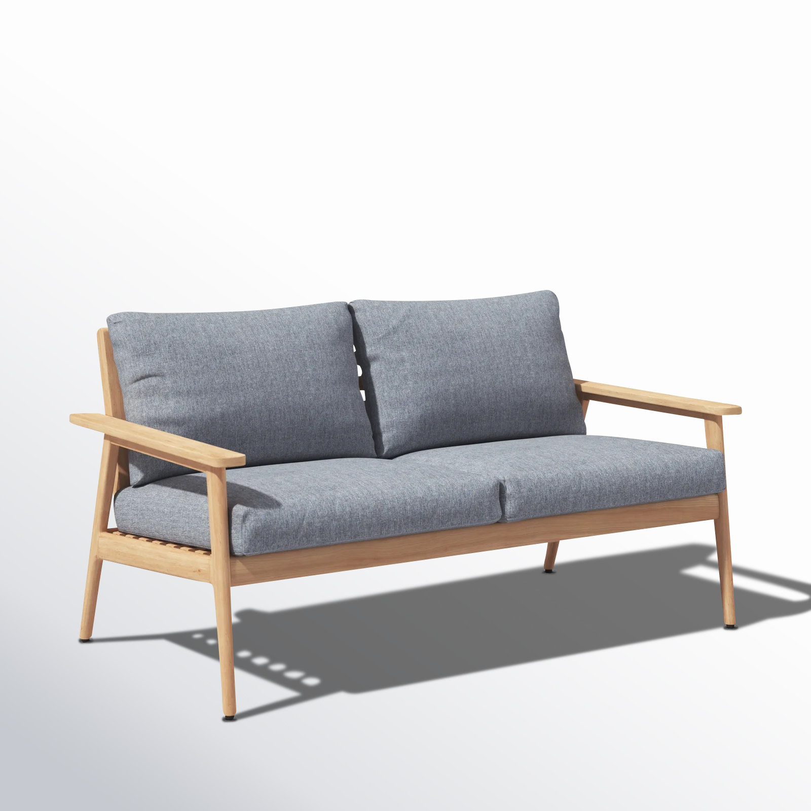 Tempo 58" Teak Patio Loveseat