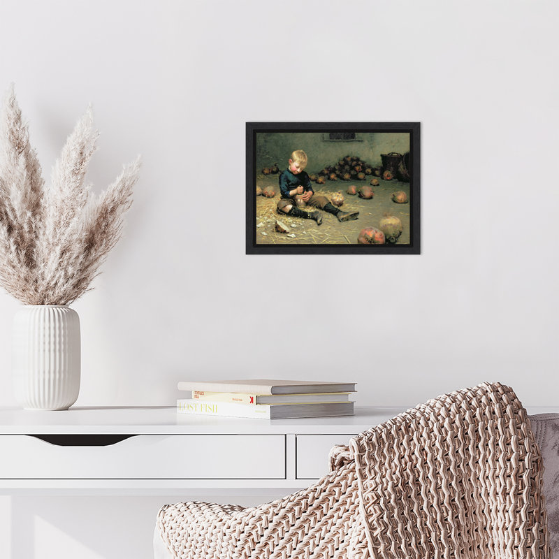 «Made Halloween Lanterns» par Edward Docker, reproduction d'art sur toile encadrée, L 13 po x H 10 po, Noir Sylvie