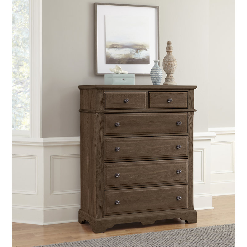 Commode en bois massif 6 tiroirs Millers, Pavé