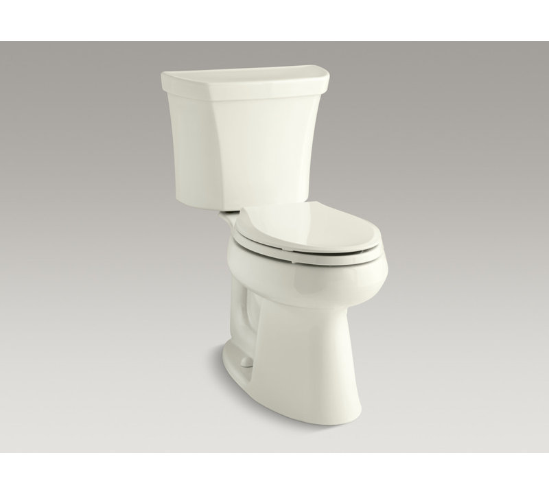 Toilette allongée deux pièces Highline, Biscuit, Côté droit, Non