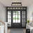 5-Light Farmhouse Rectangular Caged  Flush Mount-122812022