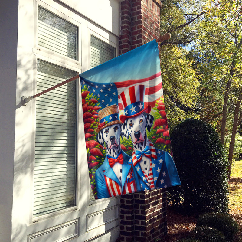 Drapeau «All American House», Rouge / bleu dalmatien