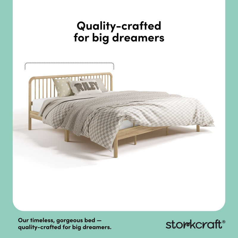Porto Queen Bed, Natural, Queen