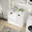 Laundry Sorter Cabinet, Two-Compartment Tilt-Out with Removable Bags, Off-White | MDF | Laundry Room