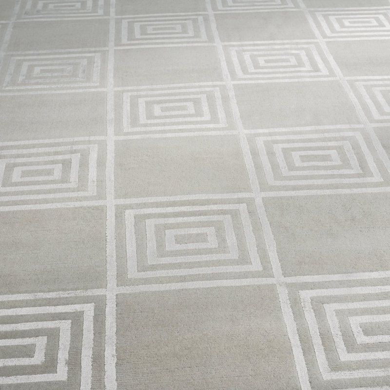 Ralph Lauren Alistair Tiles Wool, Viscose Geometric Rug, Rectangle 8' x 10'
